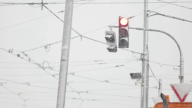 暴风雪中的红光视频下载