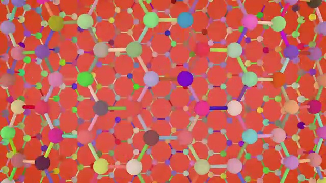 连接球体六边形环全高清3d渲染视频素材