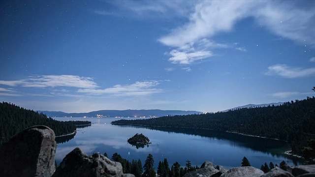 翡翠湾太浩湖夜景视频素材