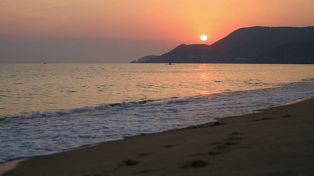 克利奥帕特拉海滩的沙滩和海浪视频素材