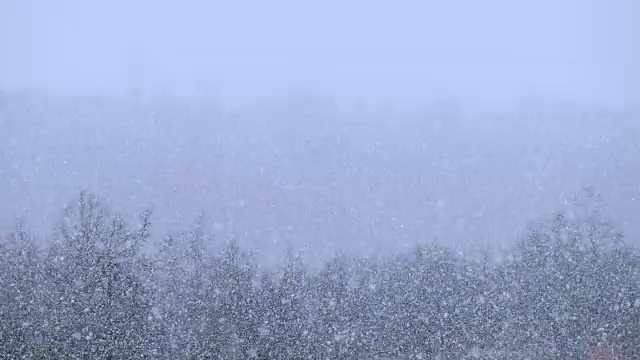 戏剧性的大雪在斯洛文尼亚阿尔卑斯山，迪瓦卡。视频下载