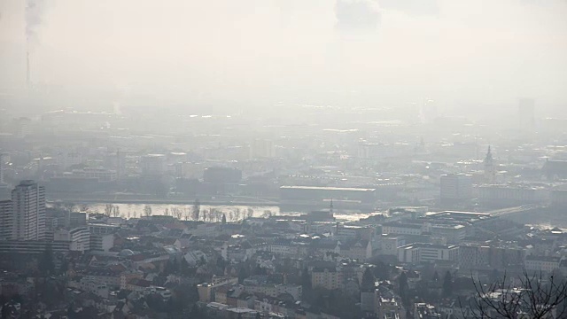 上奥地利林茨的地平线视频素材