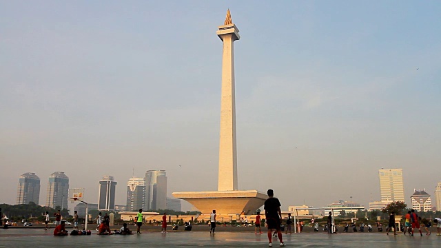 国家纪念碑(Monas)在雅加达视频素材