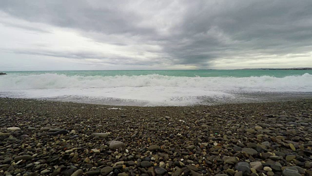 海岸线和海滩全景视频素材