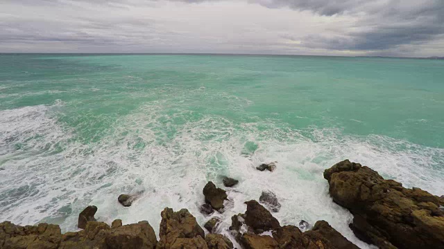 海岸线和海滩全景视频素材