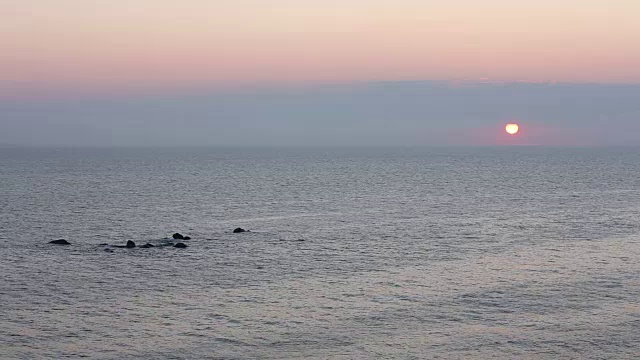 日出海风景。视频素材