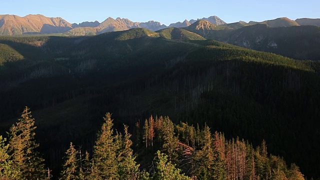 塔特拉山，波兰山的全景在假期，Zakopane，波兰，欧洲视频素材