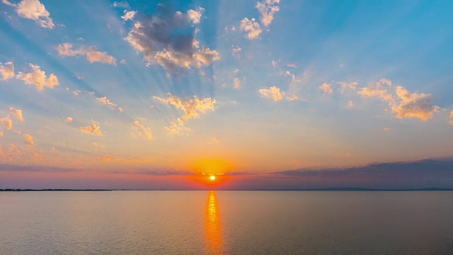 黑海上的日落，延时拍摄视频素材