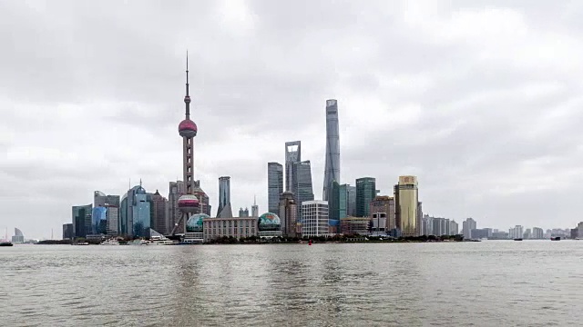 Time Lapse Shanghai Skyline /上海，中国视频素材