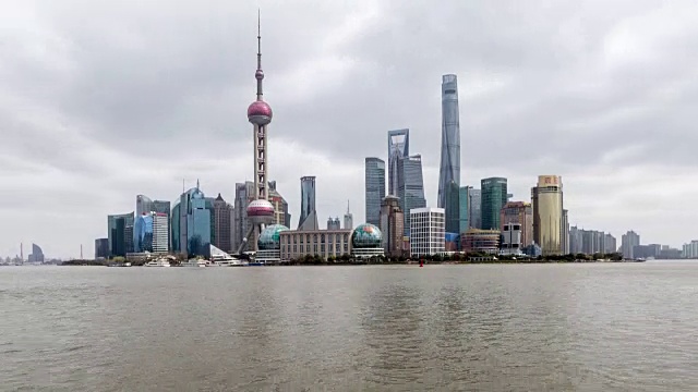 Time Lapse Shanghai Skyline /上海，中国视频素材