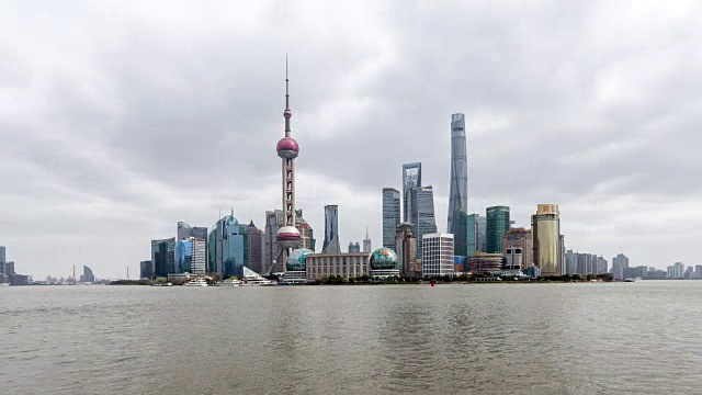 Time Lapse Shanghai Skyline /上海，中国视频素材