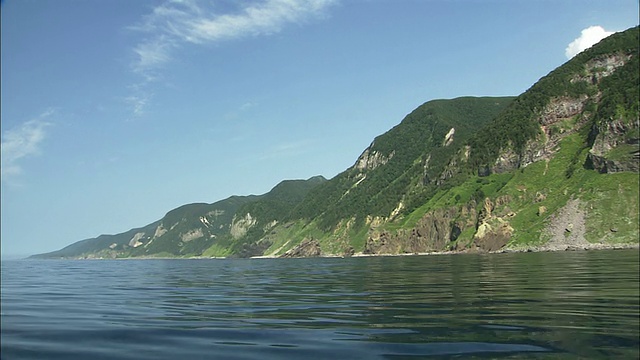 北海道知床半岛的海岸线视频素材