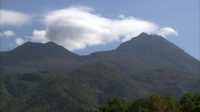 山。Rausu和山。Mitsumine在秋天视频素材