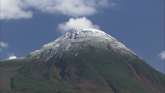 山。北海道罗臼有雪视频素材