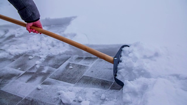 铲雪视频素材