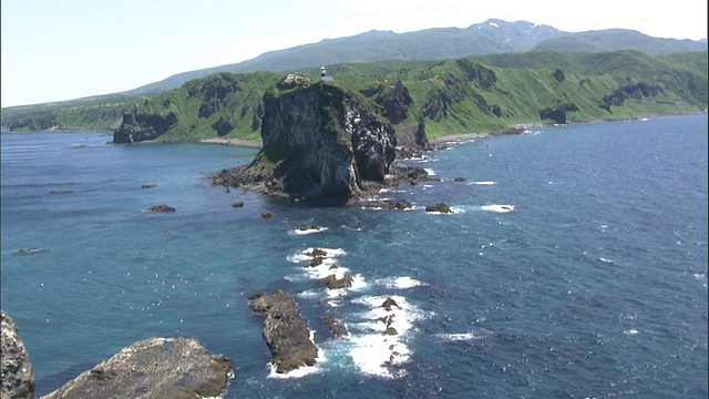 从北海道的沙戈滩半岛往回走视频素材