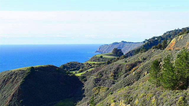 太平洋海岸1号公路风景优美视频素材