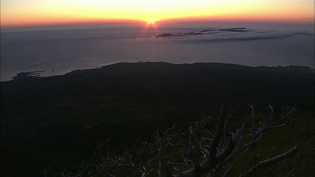 北海道理尻岛的日落视频素材