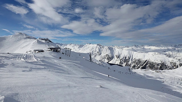 Silvretta Alps Winter View(奥地利)。视频素材