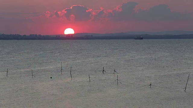 日落时的海景视频素材