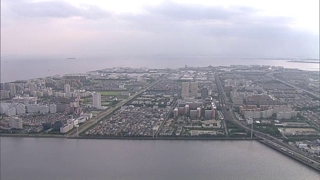 AERIAL，浦安，千叶，日本视频素材