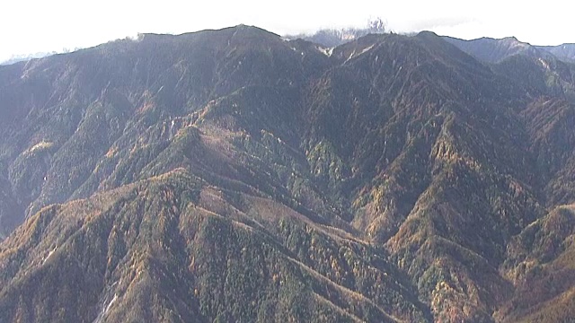 日本山梨县后虎山，AERIAL视频素材