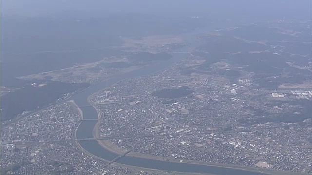 日本鹿儿岛，仙台核电站，AERIAL视频素材