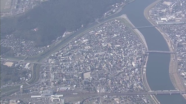 日本鹿儿岛，satsumes台市，AERIAL视频素材