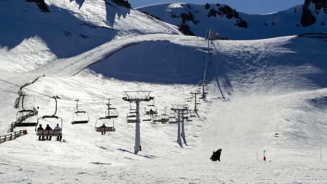 滑雪胜地时光流逝视频素材