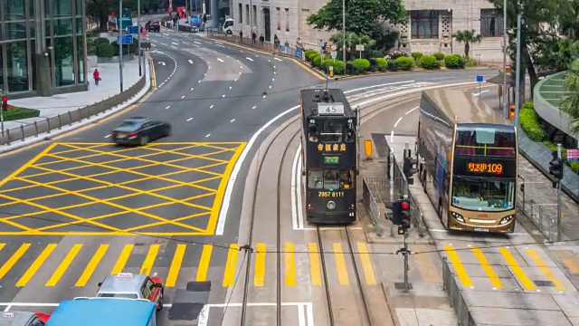 城市交通和行人的时间流逝视频素材