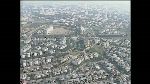 日本东京多摩新城及其周边地区的鸟瞰图。视频素材