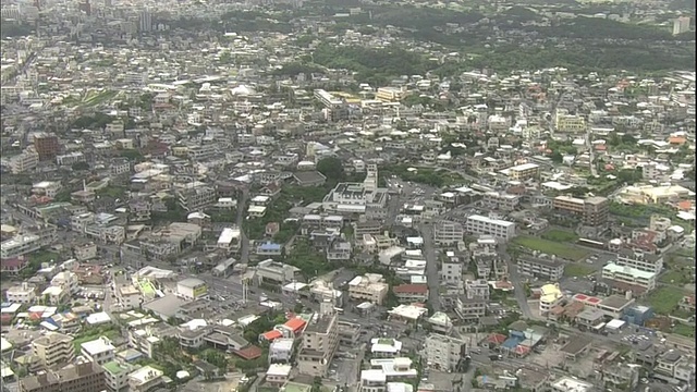 日本那霸的鸟瞰图。视频素材