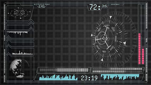 未来技术界面计算机数据屏幕。视频素材