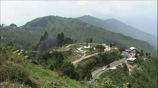 大吉岭喜马拉雅铁路蒸汽机车视频素材