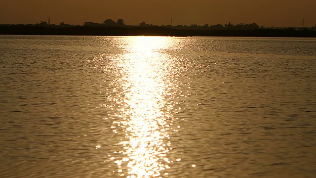 美丽的夕阳轻水纹理视频素材