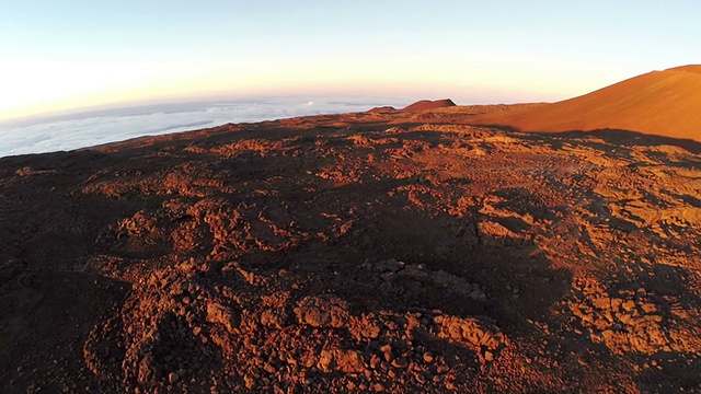 火山表面空中视频素材