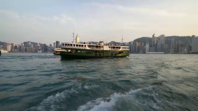 香港海港的天际线- 4k视频素材