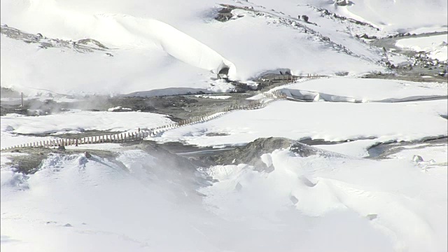 日本富山田山地狱谷谷视频素材