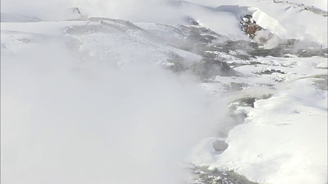 日本富山田山地狱谷谷视频素材