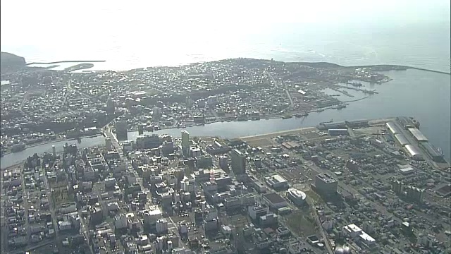 航拍，日本北海道钏路市视频素材