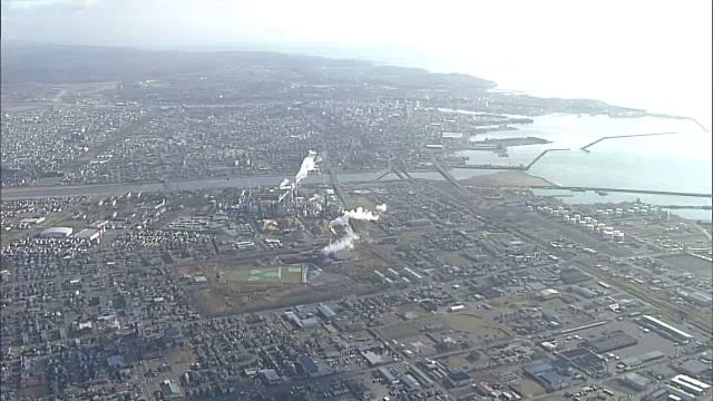 航拍，日本北海道钏路市视频素材