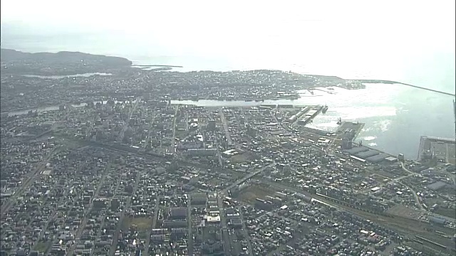 航拍，日本北海道钏路市视频素材