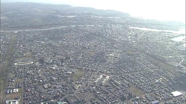 航拍，日本北海道钏路市视频素材