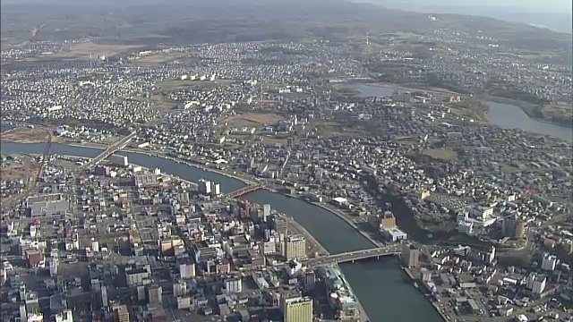 航拍，日本北海道钏路市视频素材