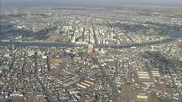 航拍，日本北海道钏路市视频素材