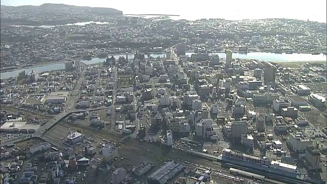 航拍，日本北海道钏路市视频素材