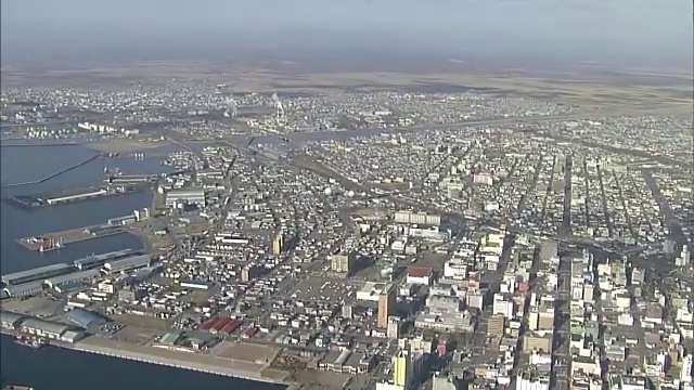 航拍，日本北海道钏路市视频素材