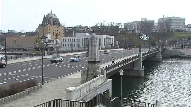 日本北海道钏路镇景视频素材