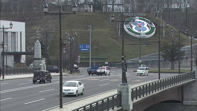 日本北海道钏路镇景视频素材