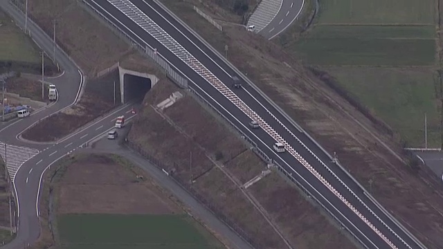 航空，常磐高速，福岛，日本视频素材